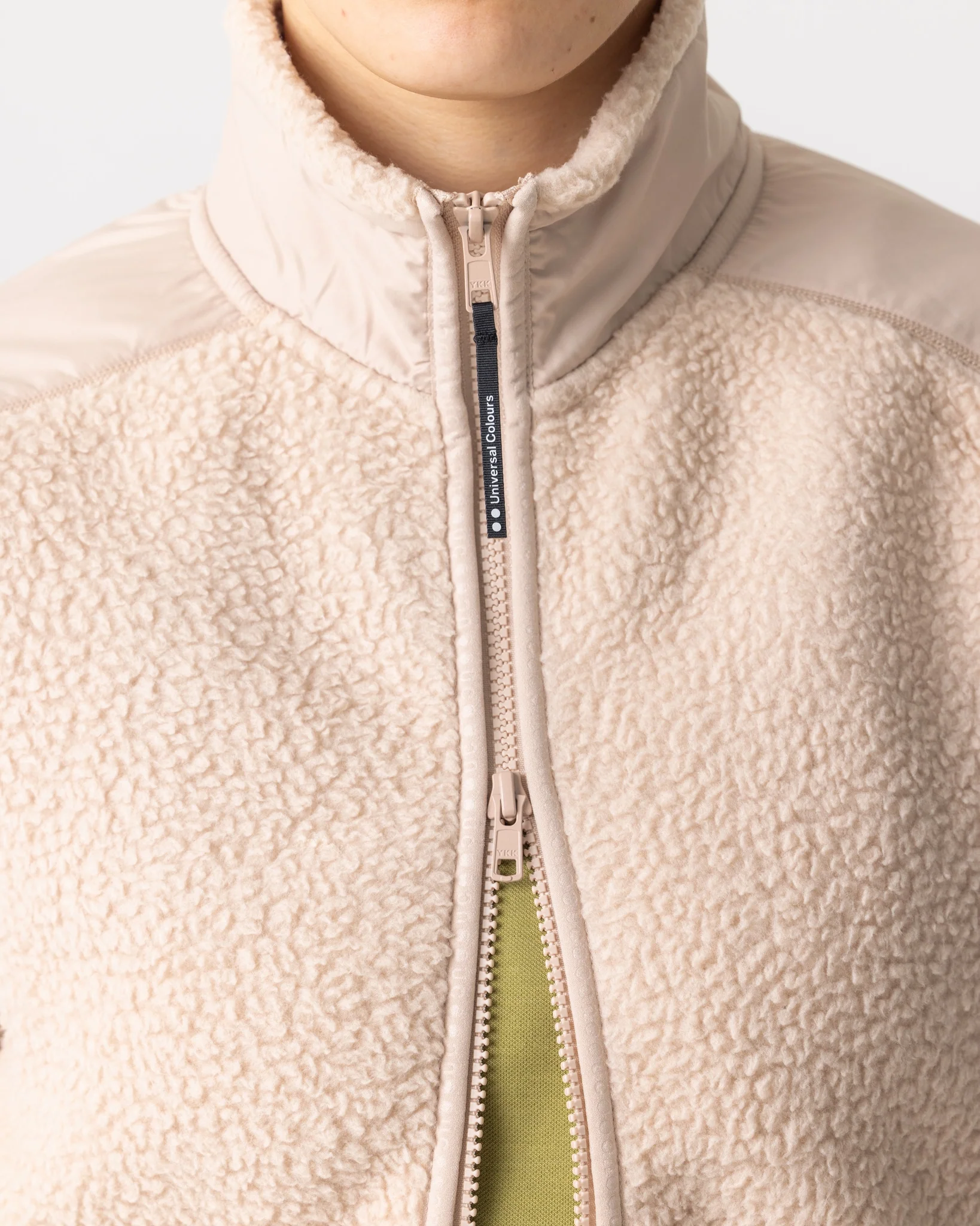 Unisex Fleece Jacket - Almond Beige - Image 5