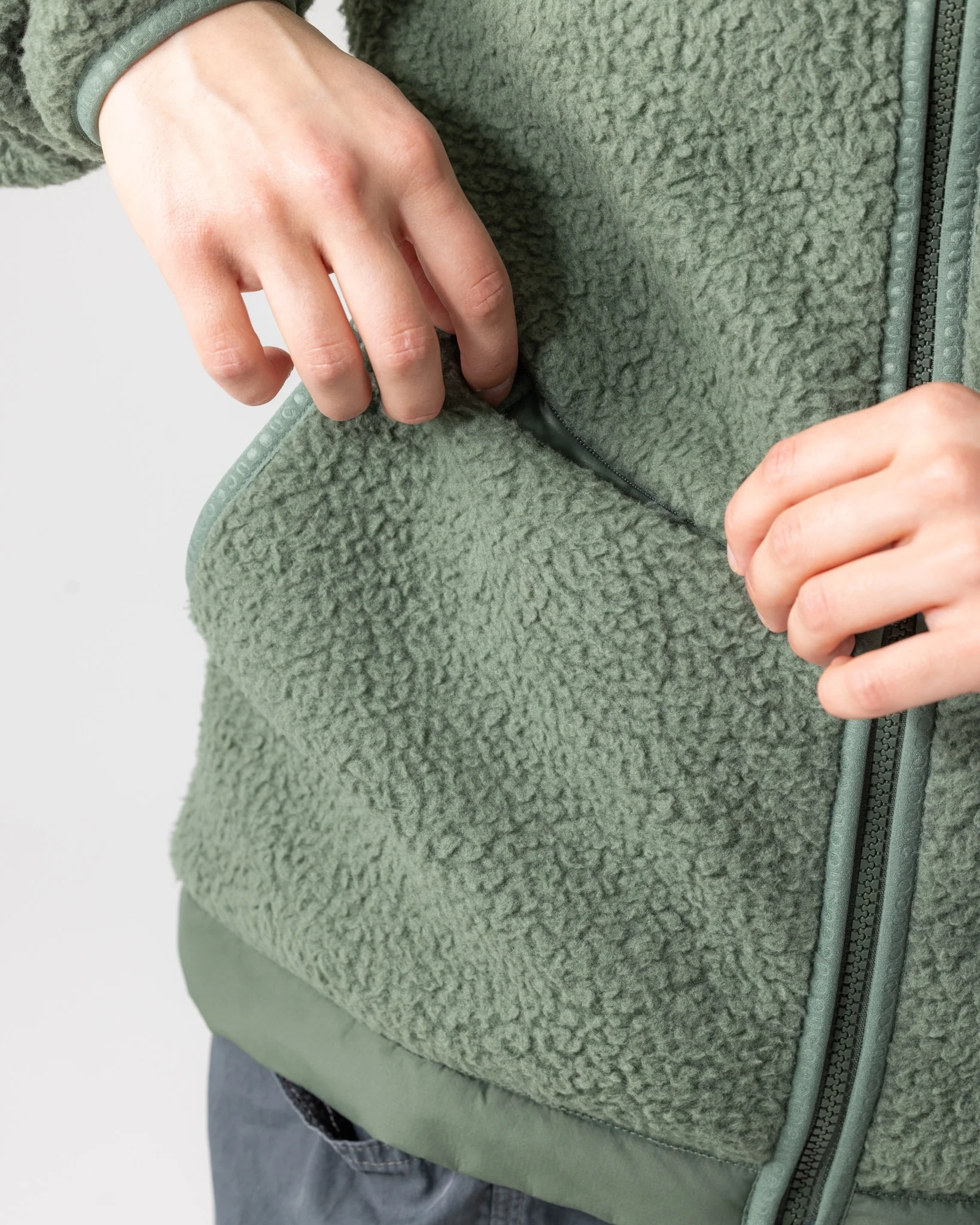 Unisex Fleece Jacket - Green - Image 4