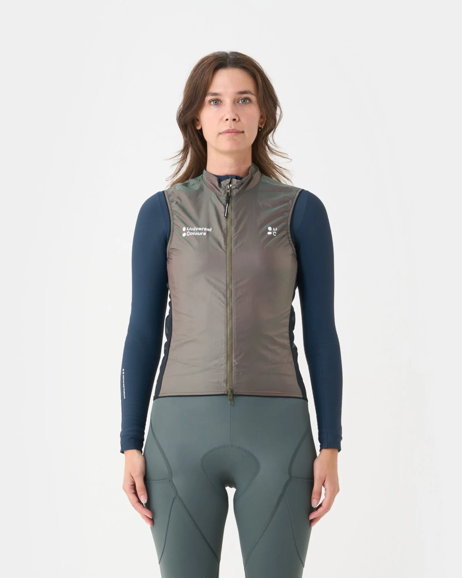 Unisex Spectrum Gilet 2.0 - Iridescent Green/Red - Image 4